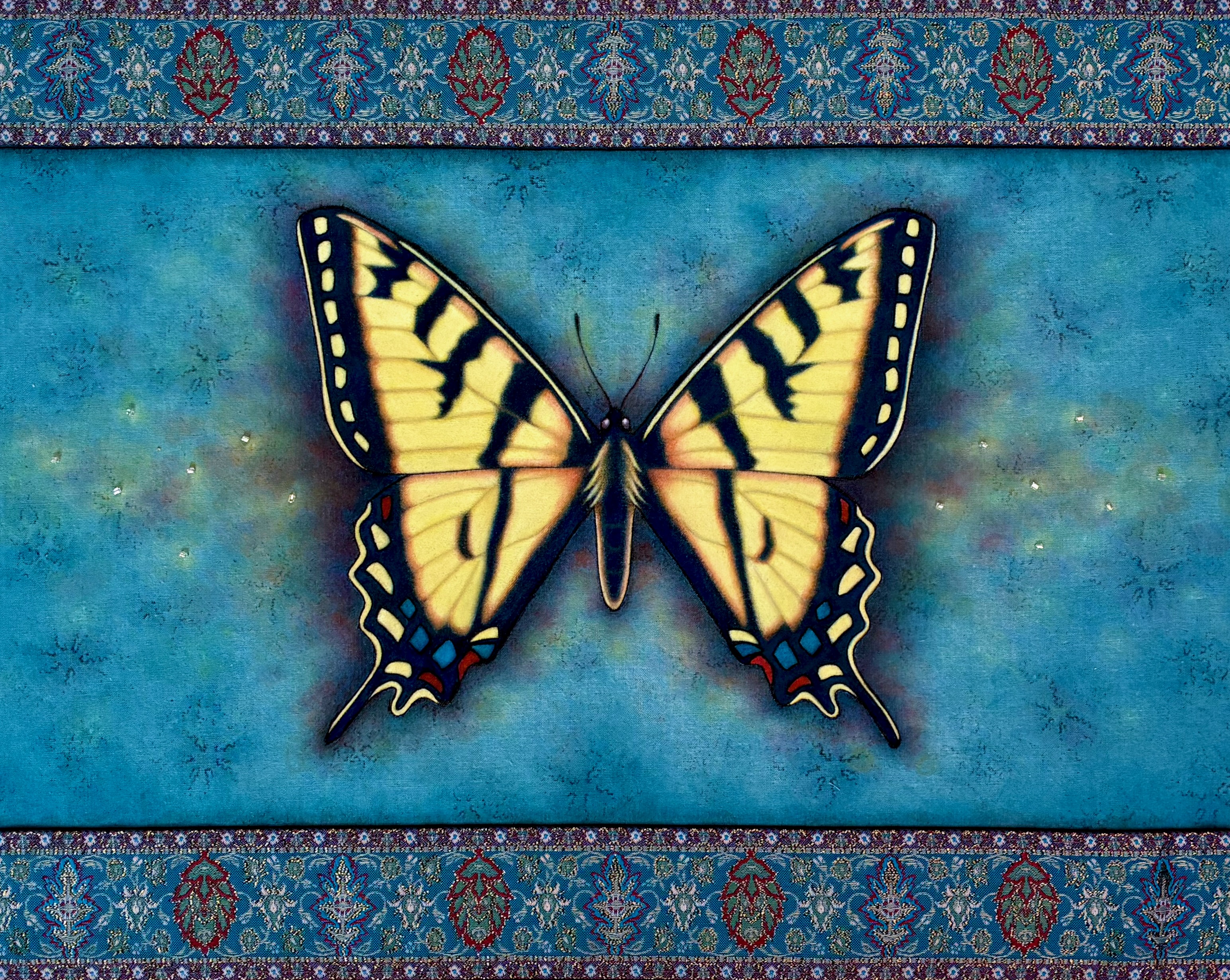 Canadian tiger swallowtail art textile